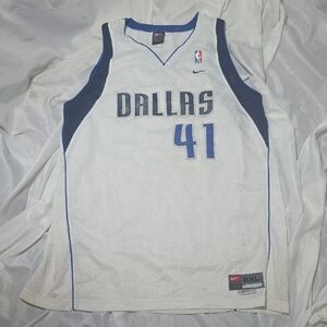 Nike Dallas Basketball Jersey - White and Blue
